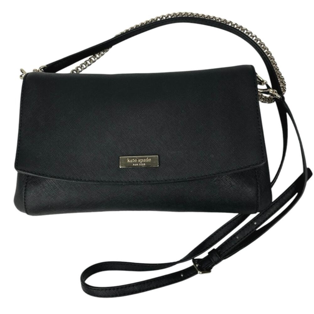 Kate Spade Laurel Way Greer Women's Black Leather Crossbody Handbag Shoulder Bag